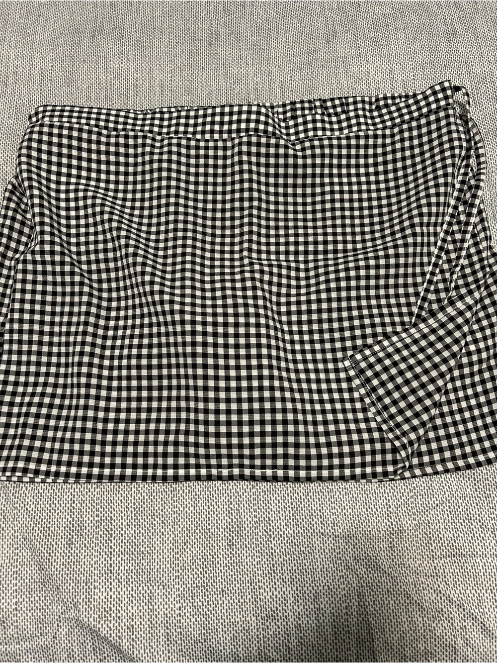 Black and White Gingham Mini Skirt